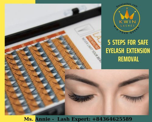 5 steps for safe eyelash extension removal