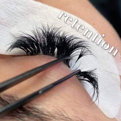 Retention on eyelash extensions