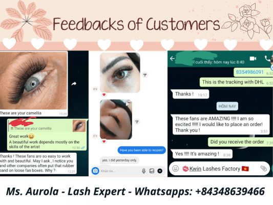 Customers’ feedback about Kwin Lashes Camellia eyelash extensions