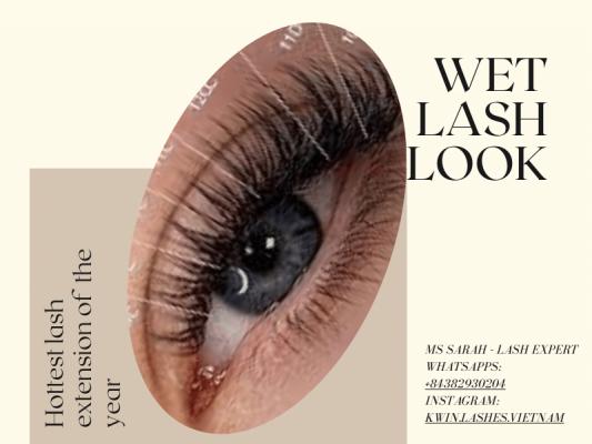 Wet lash look extension- Kwin Lashes Factory