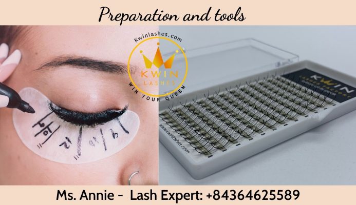 Preparation and tools for wispy lash map