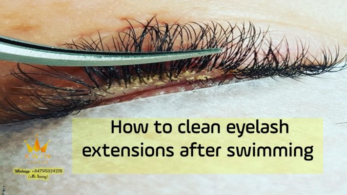 Can you swim with eyelash extensions?