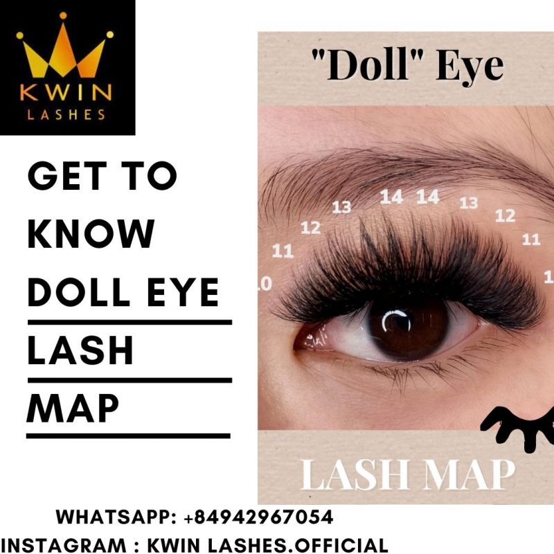 Get to know doll eye lash map