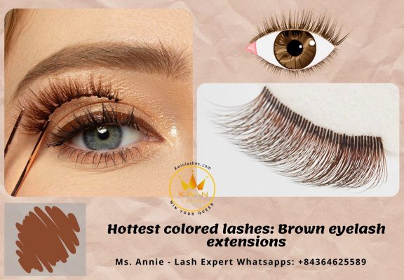 Hottest Colored Lashes Brown Eyelash Extensions Kwin Lashes