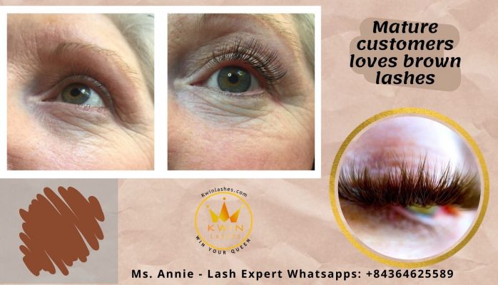 Mature customers love brown eyelash extensions