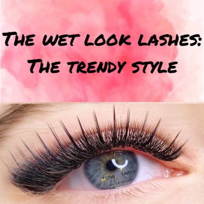 The wet look lash is the hottest eyelashes extension style