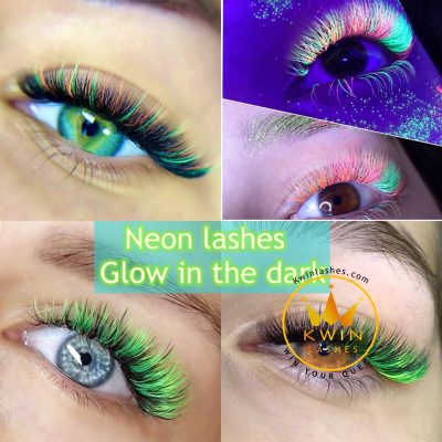 Neon lash: the trend of eyelash extension