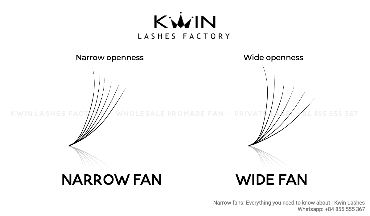 6D narrow fan and 6D wide fan lash extensions