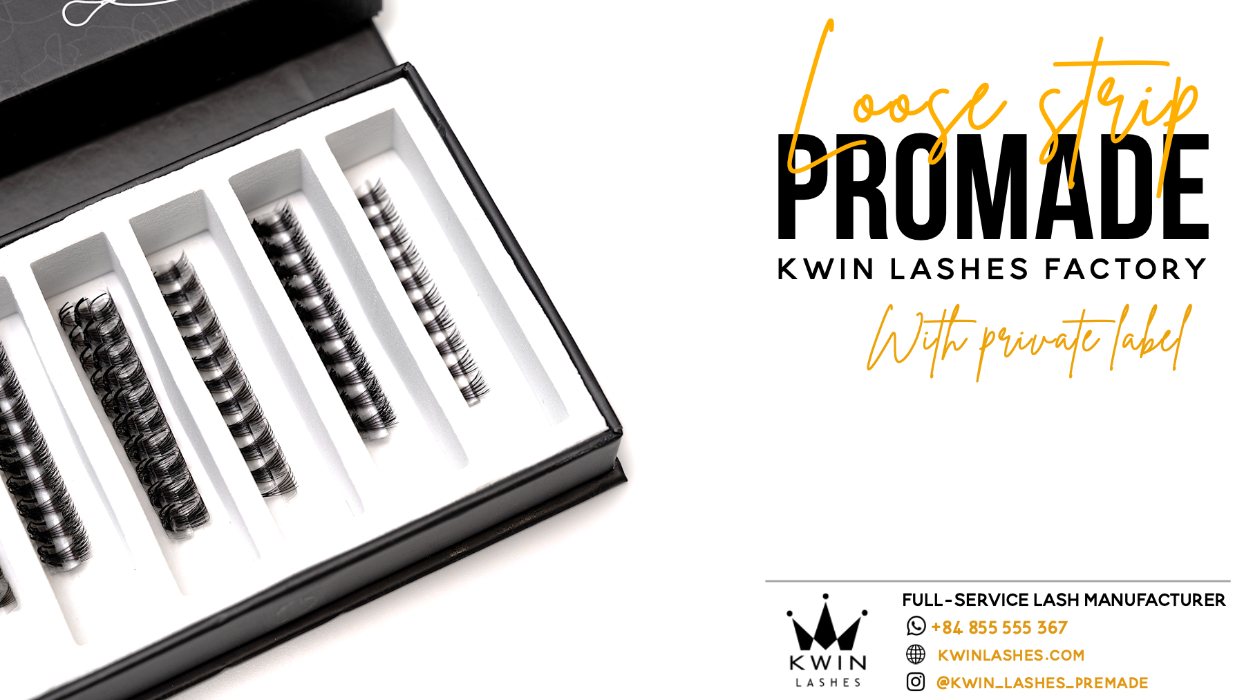 RAPID PROMADE FAN WITH PRIVATE LABEL/ OEM SERVICE - Kwin Lashes