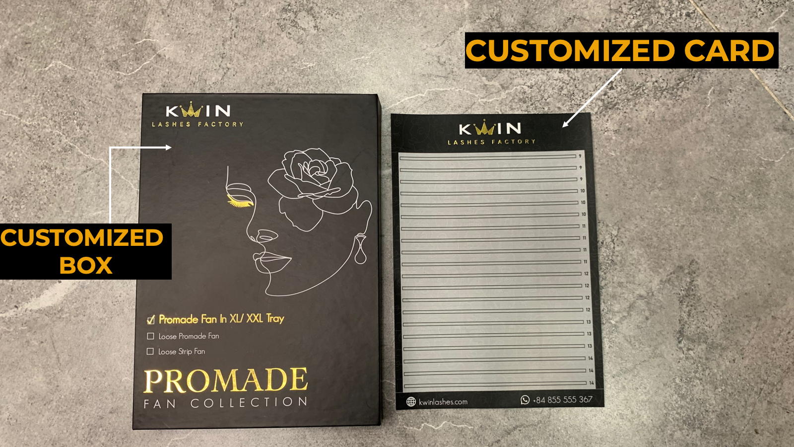 Customized lash box and customized lash card