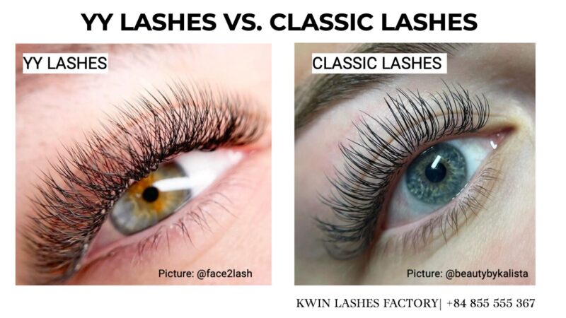 yy lashes set vs classic lash set